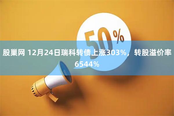 股巢网 12月24日瑞科转债上涨303%，转股溢价率6544%
